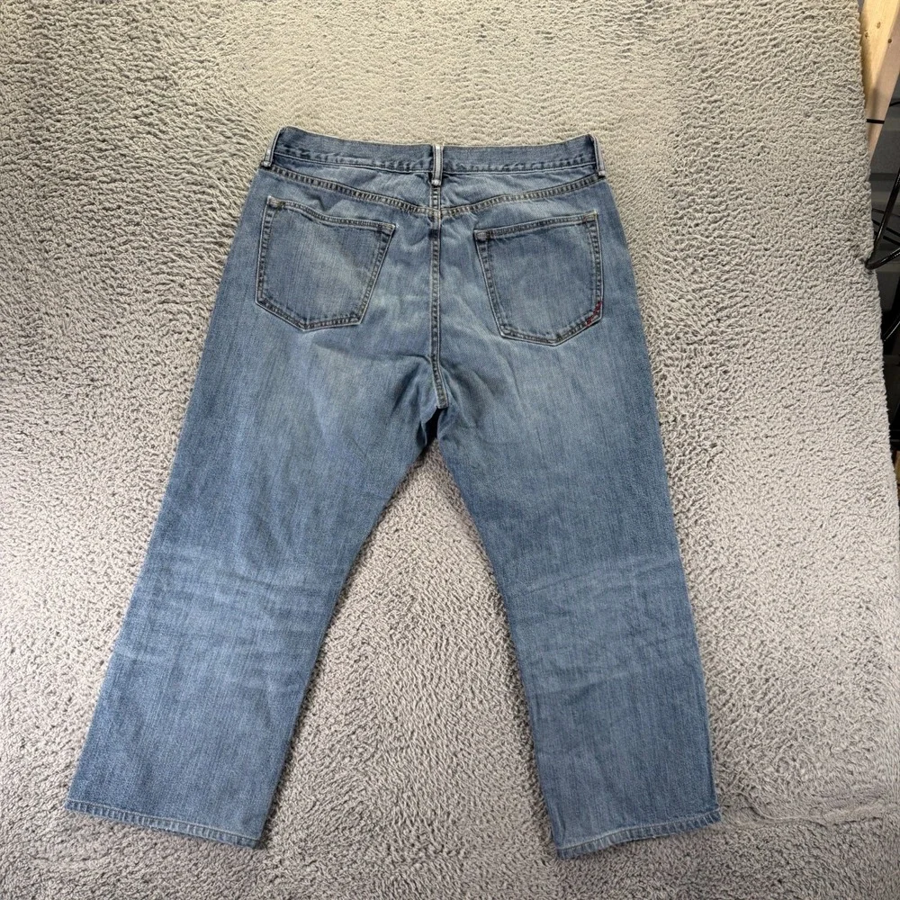 Banana Republic Jeans Mens 36x26 Blue Cotton Denim Straight Leg Workwear Faded